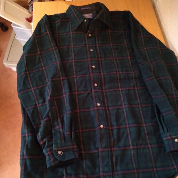 Vintage Pendleton Flannel Wool Button Down Shirt - Picture 2 of 6